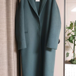 산드로 블루그린 울 롱코트