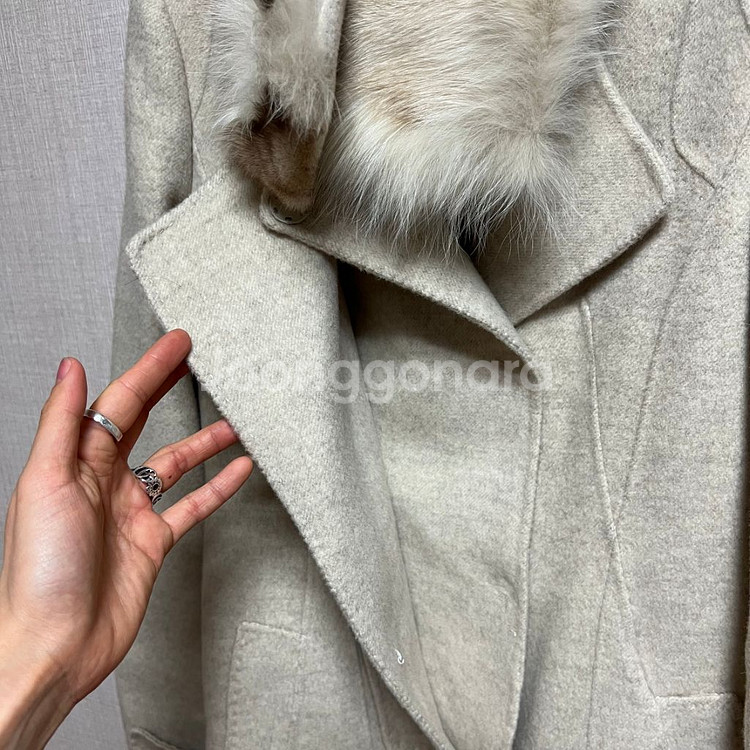 보브 털 탈부착 모직코트(55)--6