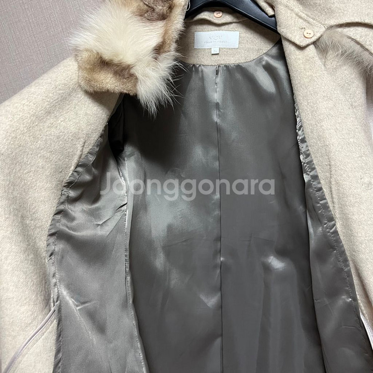 보브 털 탈부착 모직코트(55)--7