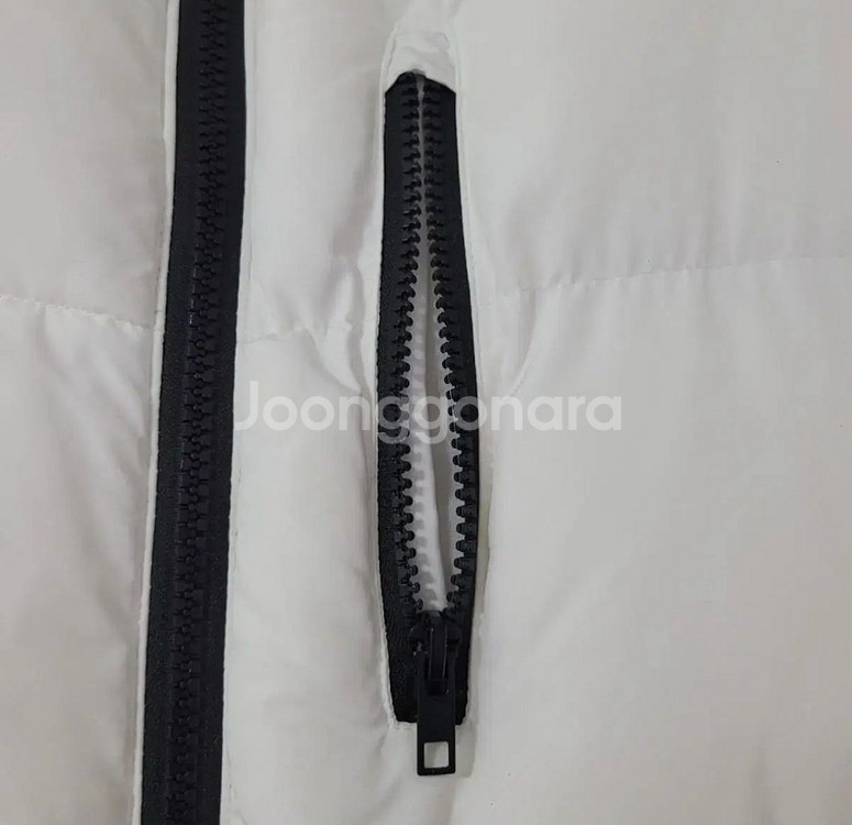 하스웰론 충전재 화이트 롱패딩--6