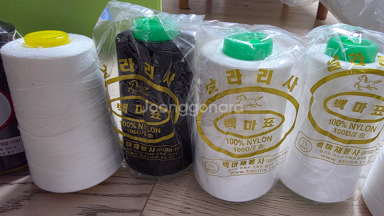 오버록사 날라리사 야광사 엘라스틱 고무실--1