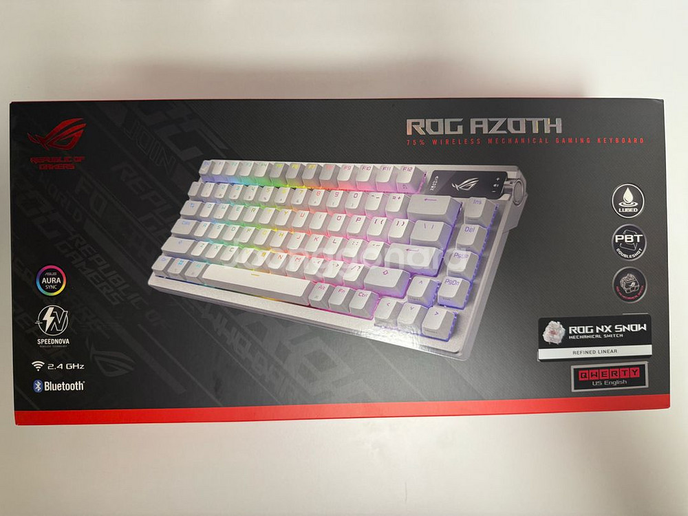 Asus rog azoth 스노우축 팝니다.--2