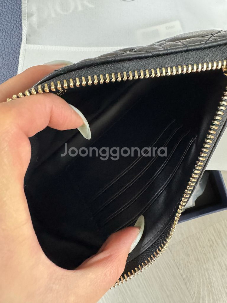 디올 파우치 겸 클러치(블랙)--3