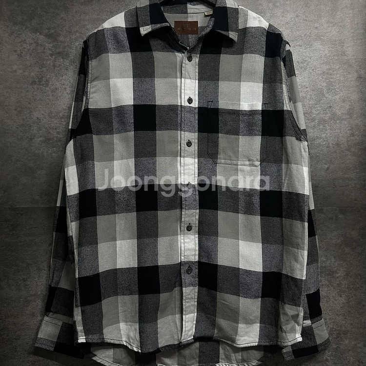 [95] 울리치 코튼 체크 긴팔 빈티지 셔츠--0