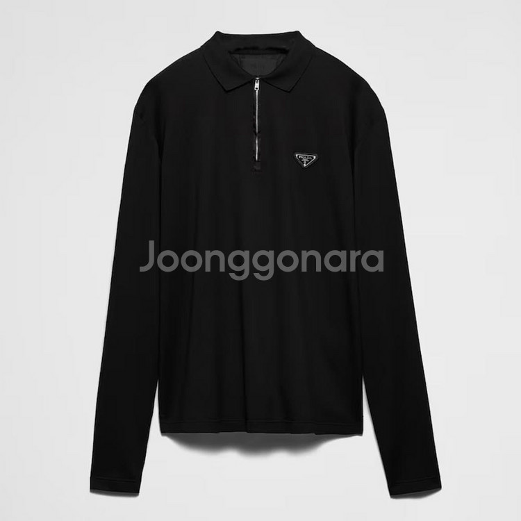 프라다 롱슬리브 나일론 폴로 셔츠--0
