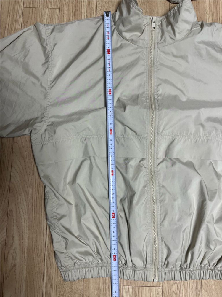 리복 경량 집업 점퍼 바람막이 원드브레이커 베이지--8