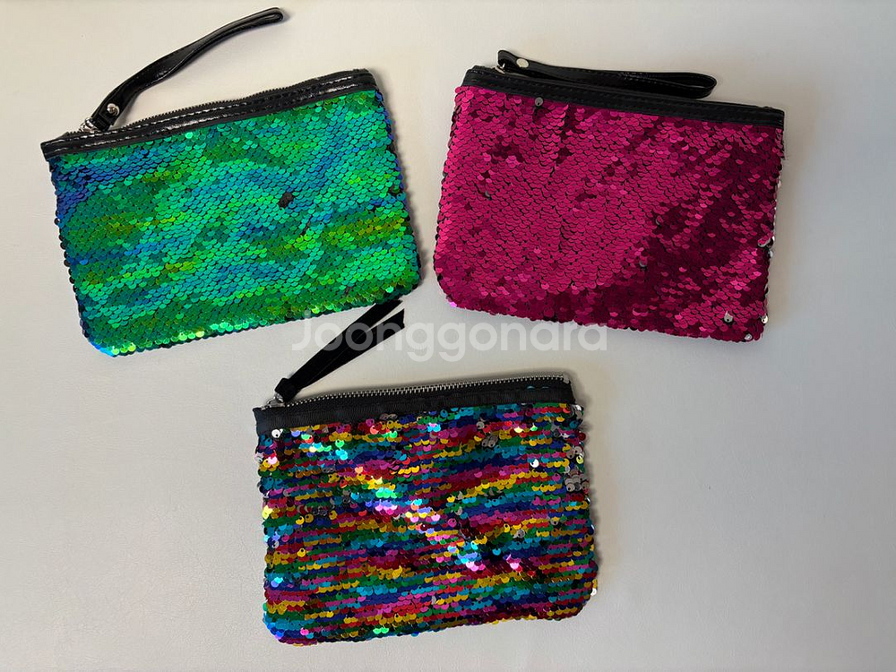 스팽글 파우치 3세트 (새상품)--0