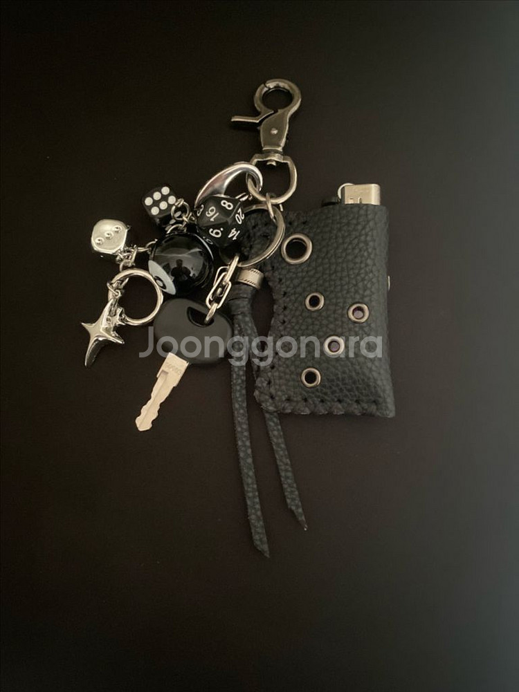 빈티지 펀칭 라이터 케이스 키링--0