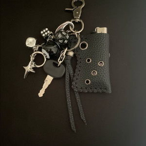 빈티지 펀칭 라이터 케이스 키링