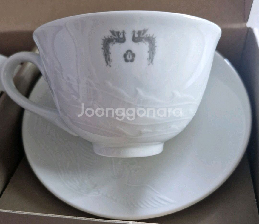 청와대 대통령 봉황문 백자 커피잔세트 미사용 수집품 선--1