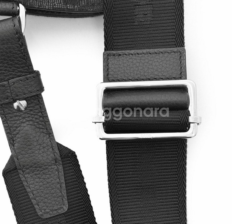 디올 오블리크 자카드 메신저 새들백 크로스백 블랙--6