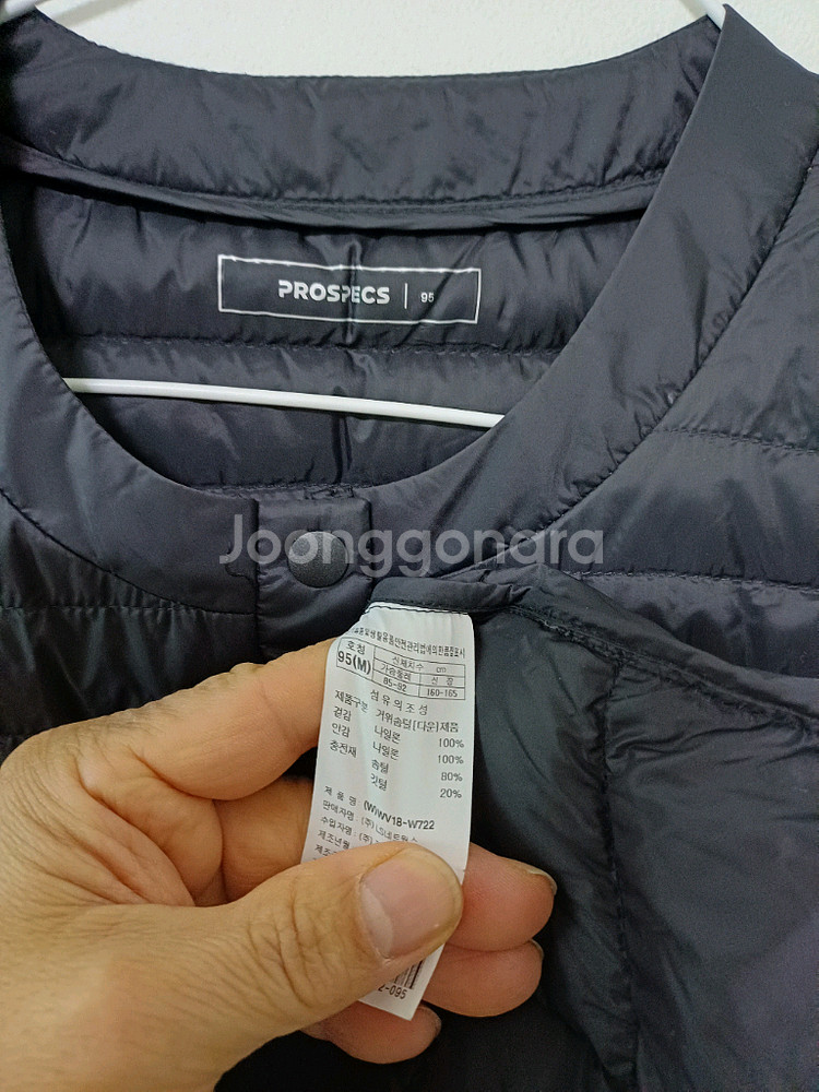 여성 프로스펙스 거위솜털 슬림 패딩조끼 (95)--2
