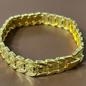 새제품 남성용 24K 도금 장미 모양 팔찌