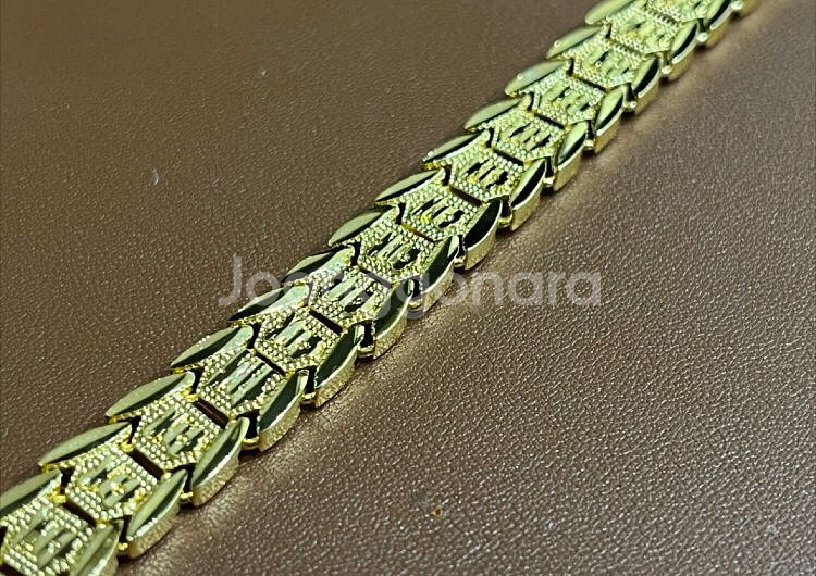 새제품 남성용 24K 도금 장미 모양 팔찌--1