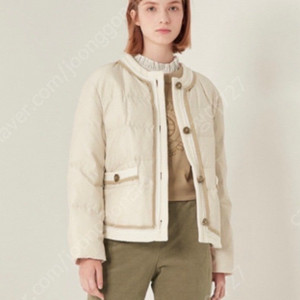 SJ 니팅블록 구스 다운점퍼 76사이즈