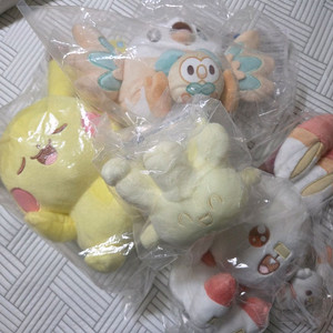 포켓피스 피카츄 염버니 나몰빼미 마빌크 인형