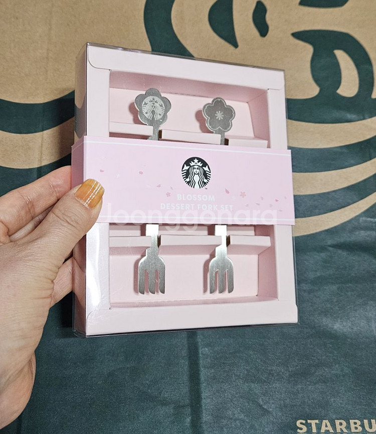미개봉)스타벅스 체리블라썸 블라썸 디저트 포크 세트--0