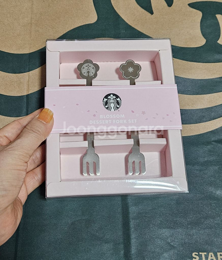미개봉)스타벅스 체리블라썸 블라썸 디저트 포크 세트--1
