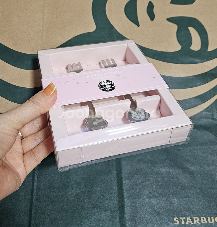 미개봉)스타벅스 체리블라썸 블라썸 디저트 포크 세트--3