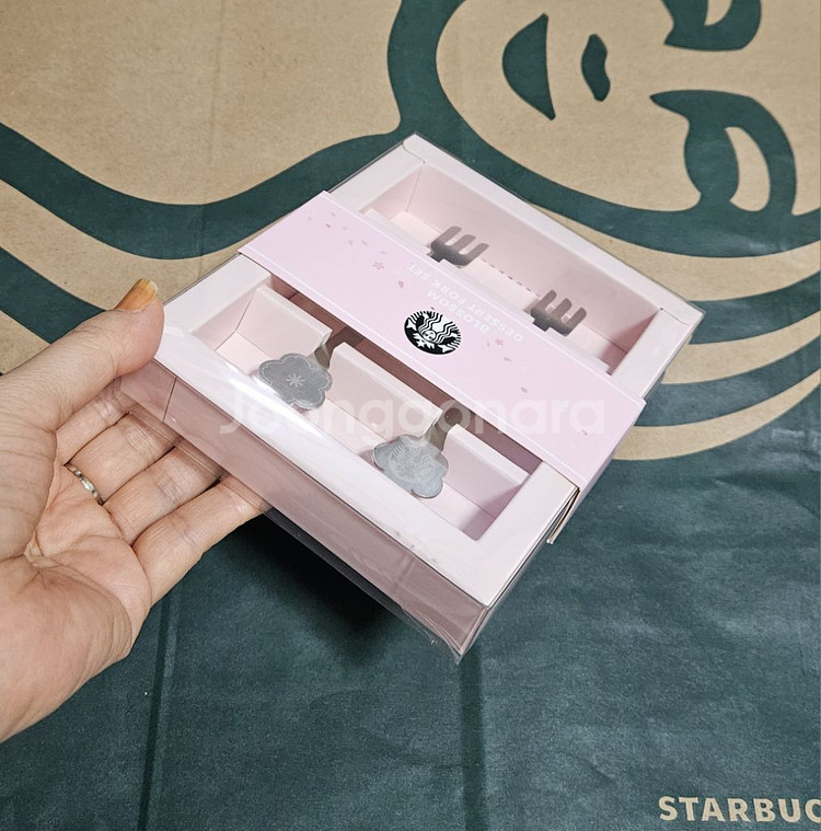 미개봉)스타벅스 체리블라썸 블라썸 디저트 포크 세트--4