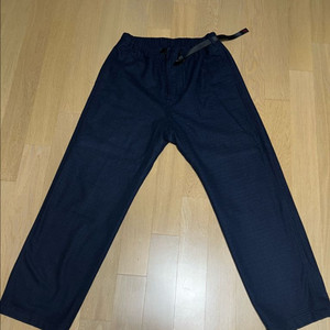 그라미치 울 체크 팬츠 네이비