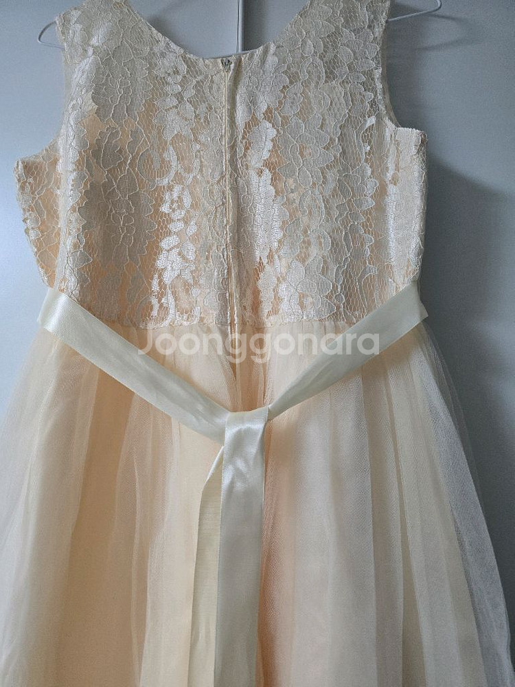 여아 콩쿨 드레스 아이보리+파니에 속치마세트--1