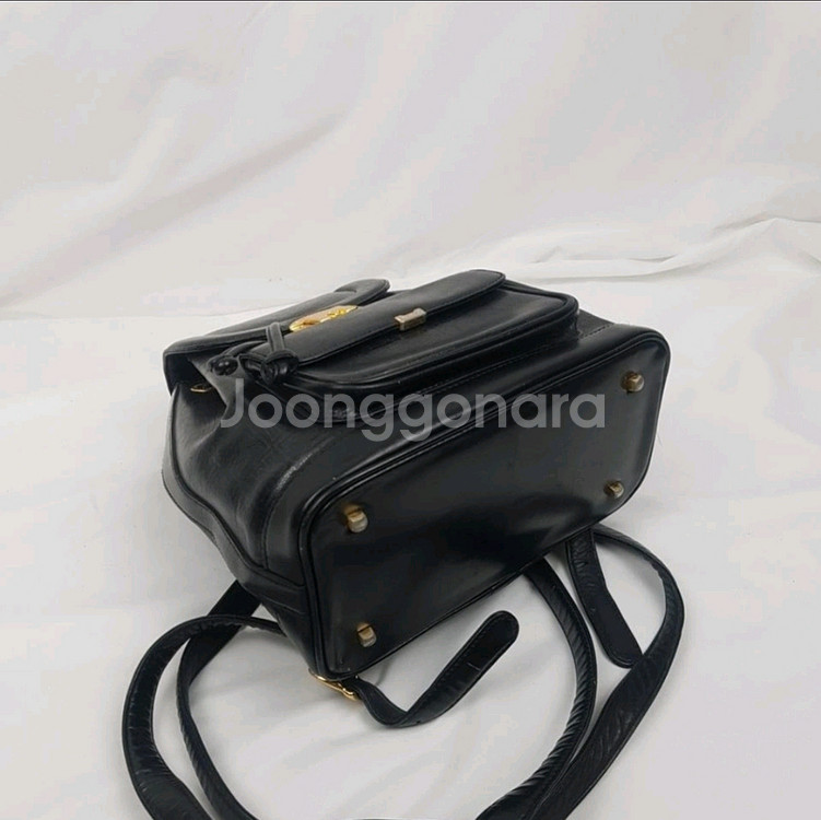 메트로시티 가죽 백팩 블랙--3