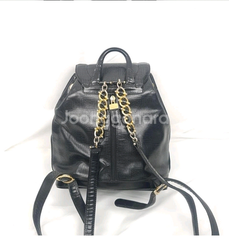 메트로시티 가죽 백팩 블랙--4