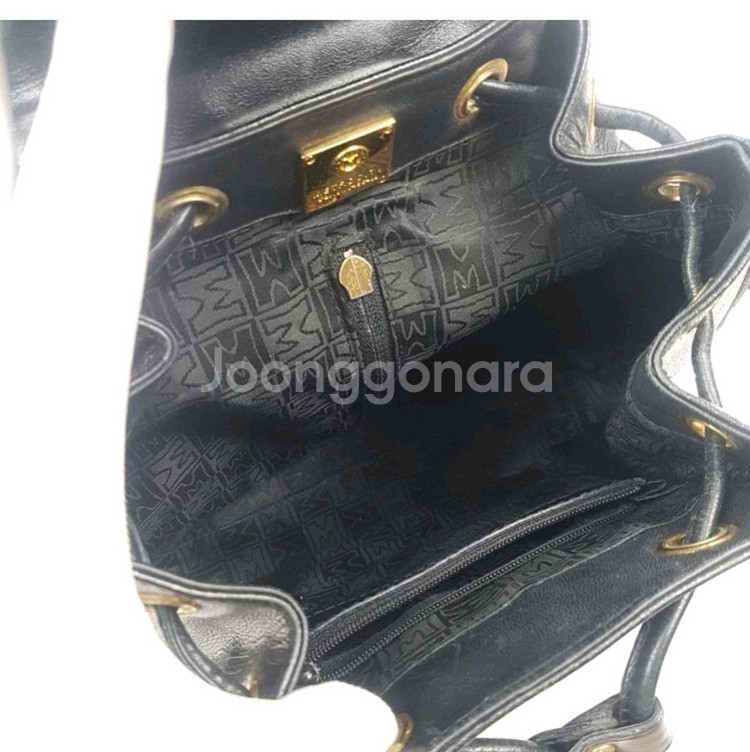 메트로시티 가죽 백팩 블랙--5