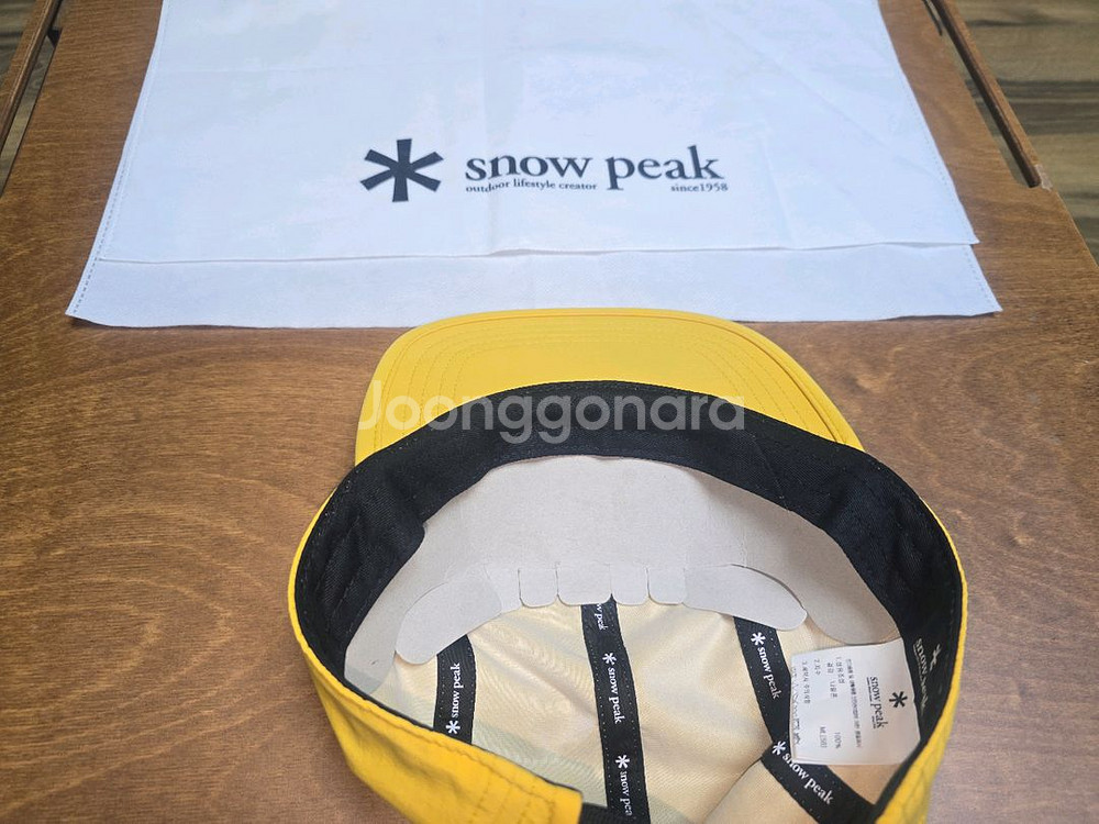 스노우피크 워셔블 캠프캡 머스터드 옐로우--6
