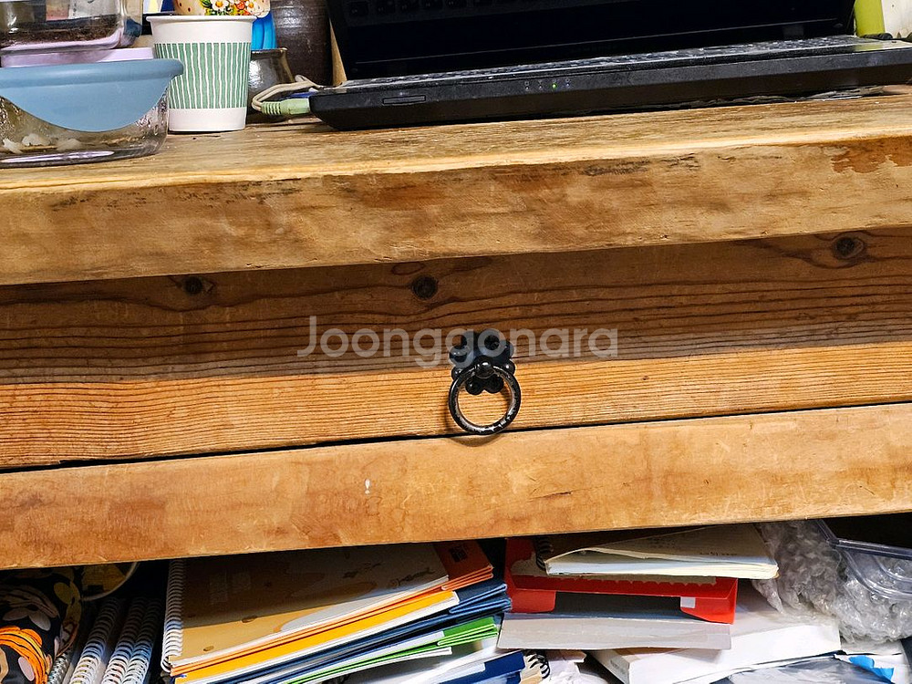 통원목 책상 컴퓨터책상--2