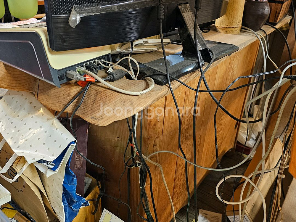 통원목 책상 컴퓨터책상--4