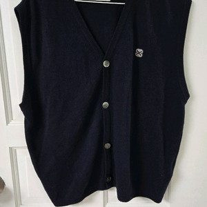 SATUR 세터 가죽페치 니트베스트