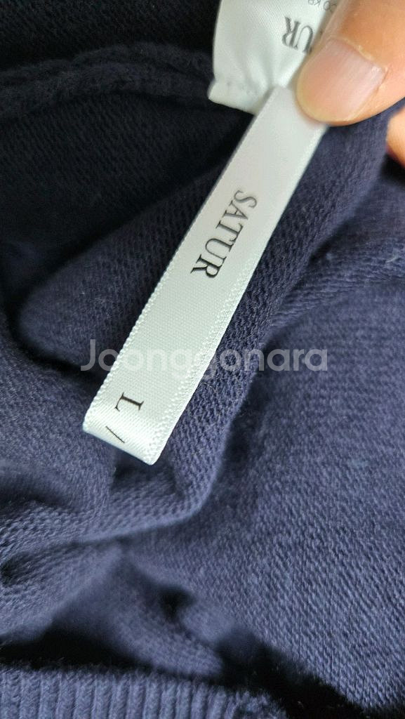 SATUR 세터 가죽페치 니트베스트--6