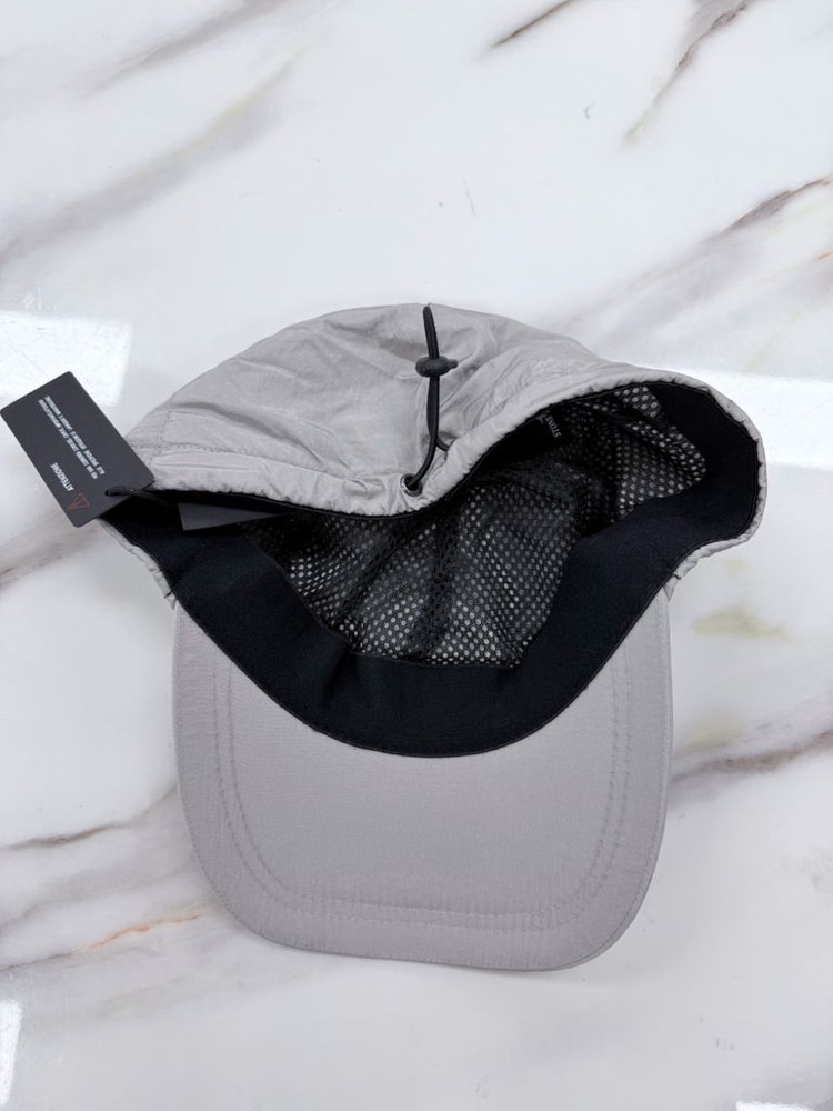 스톤 그레이 나일론 볼캡 모자--1