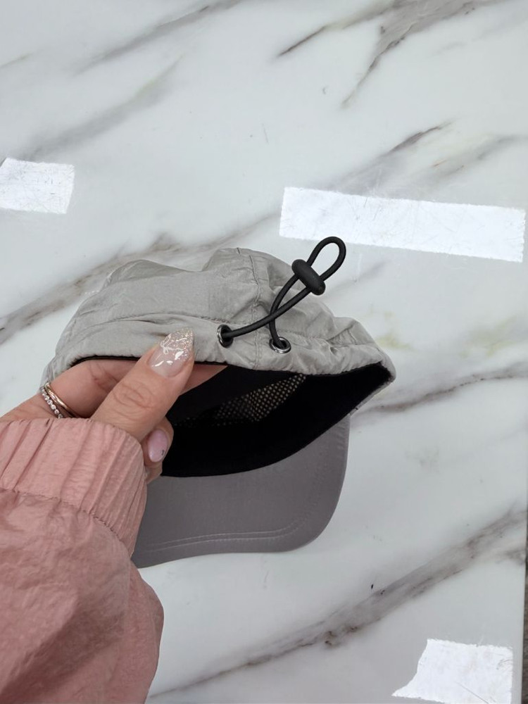 스톤 그레이 나일론 볼캡 모자--2