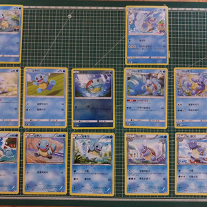 포켓몬카드 꼬부기, 어니부기 일반카드 12종 일괄