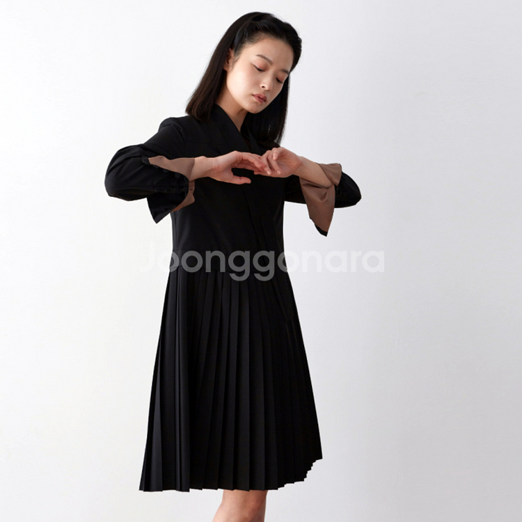 1775.C 시그니처 플리츠원피스 프리사이즈 새상품--2