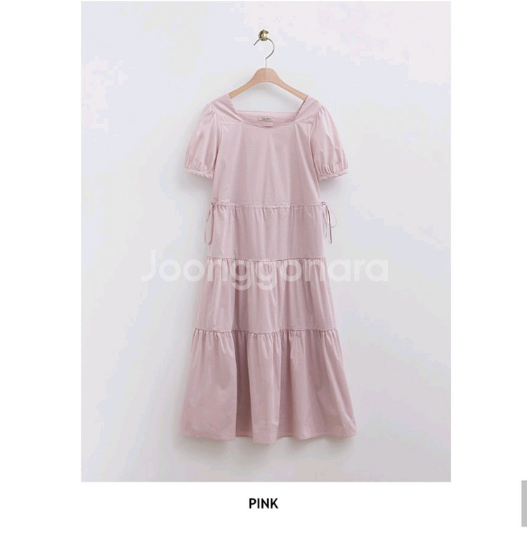 로엠 하트넥 캉캉 롱원피스(착불)--4