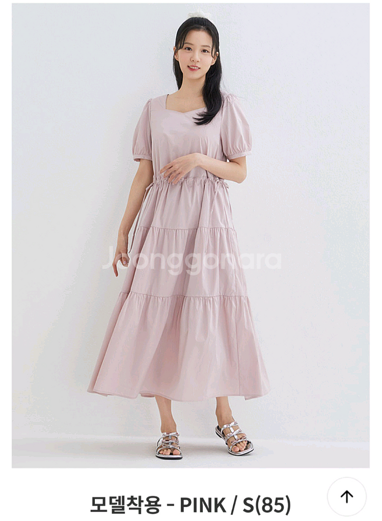 로엠 하트넥 캉캉 롱원피스(착불)--3