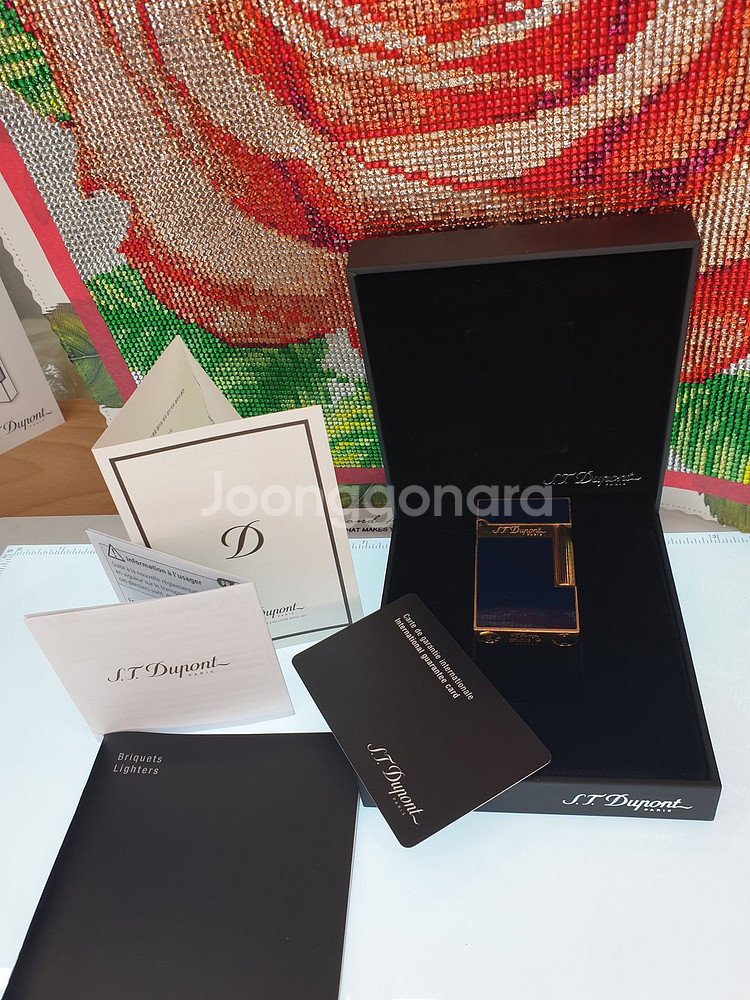 듀퐁 라이타 라인2 16496 블루 금장--0