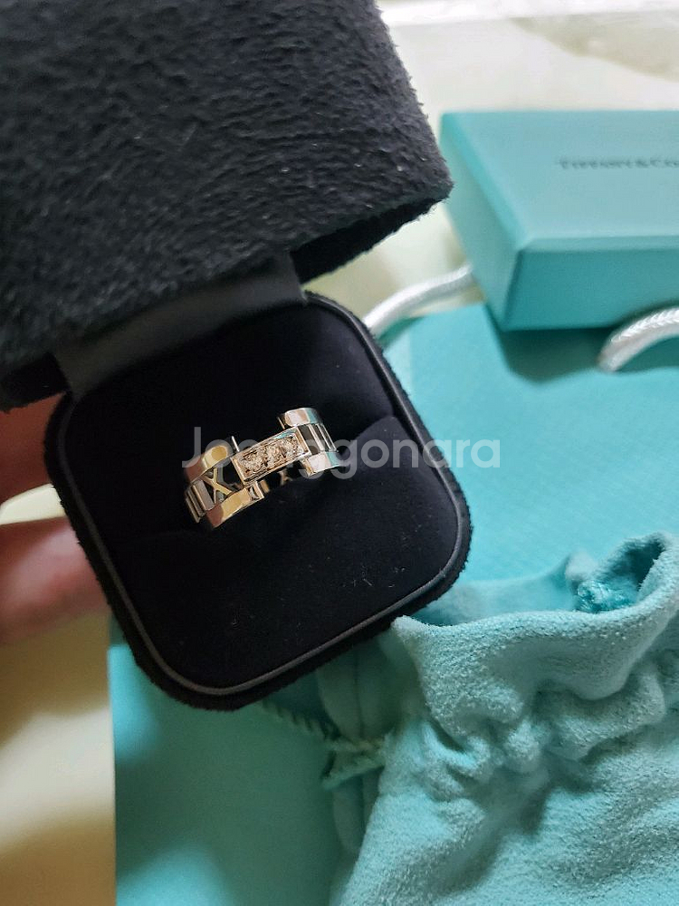 정품 18k 티파니앤코 아틀라스 X 클로즈드 와이드링--3