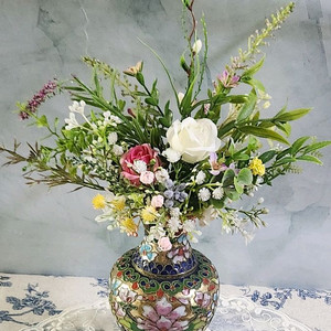 새상품)럭셔리 칠보동화병 고급조화 인테리어소품