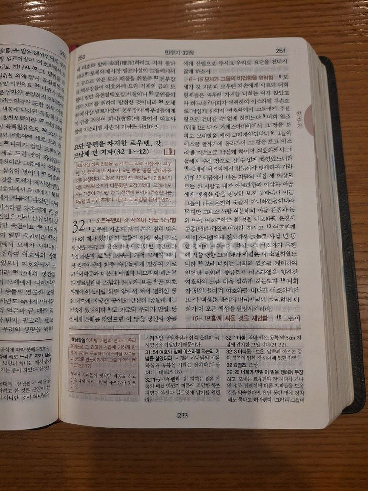 [큰성경]두란노개역한글묵상성경(블랙가죽,컨디션상)--1
