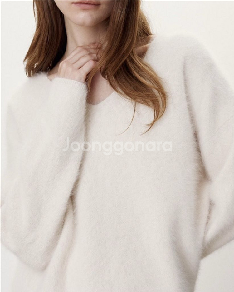 시에 블리스 루즈 앙고라 니트 아이보리--0