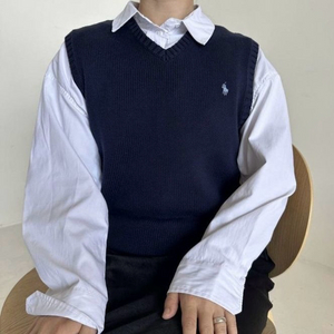 정품 폴로 랄프로렌 조끼 네이비