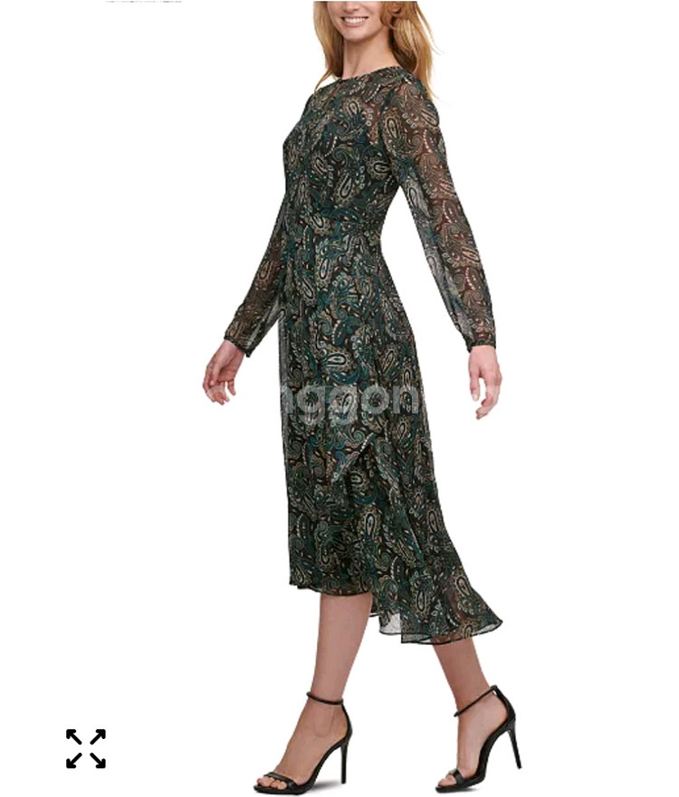 타미 힐피거 페이즐리 롱원피스(사이즈 8)--1