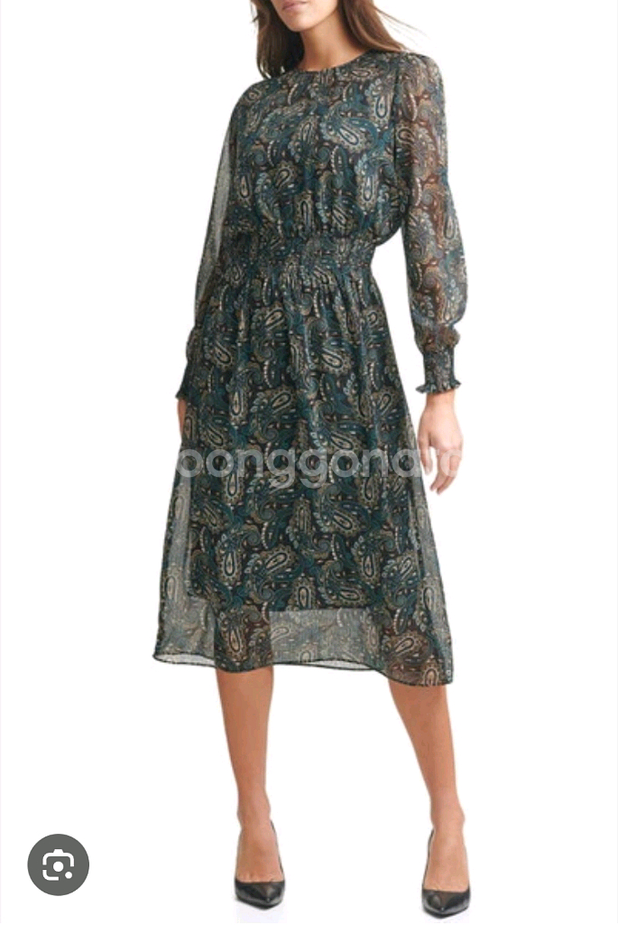 타미 힐피거 페이즐리 롱원피스(사이즈 8)--0