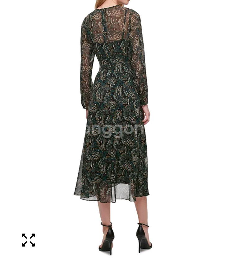 타미 힐피거 페이즐리 롱원피스(사이즈 8)--2