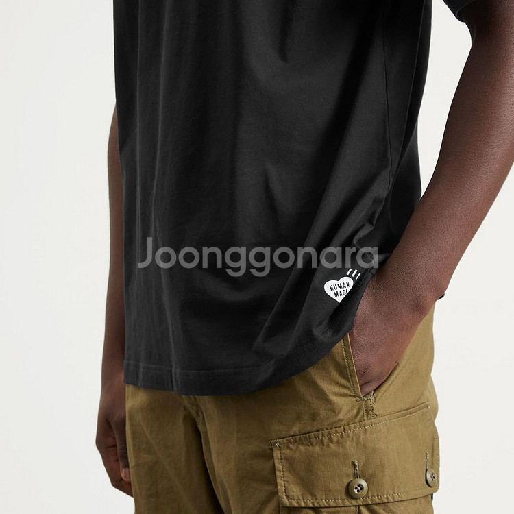 휴먼메이드 3팩 티셔츠_정품 블랙 라지--5